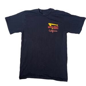 In and Out Burger black classic cars black palm tree California Tee-shirt SZ SM